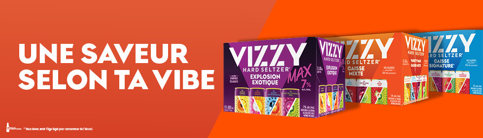 Une saveur selon ta vibe. Présentation de l'emballage Vizzy.